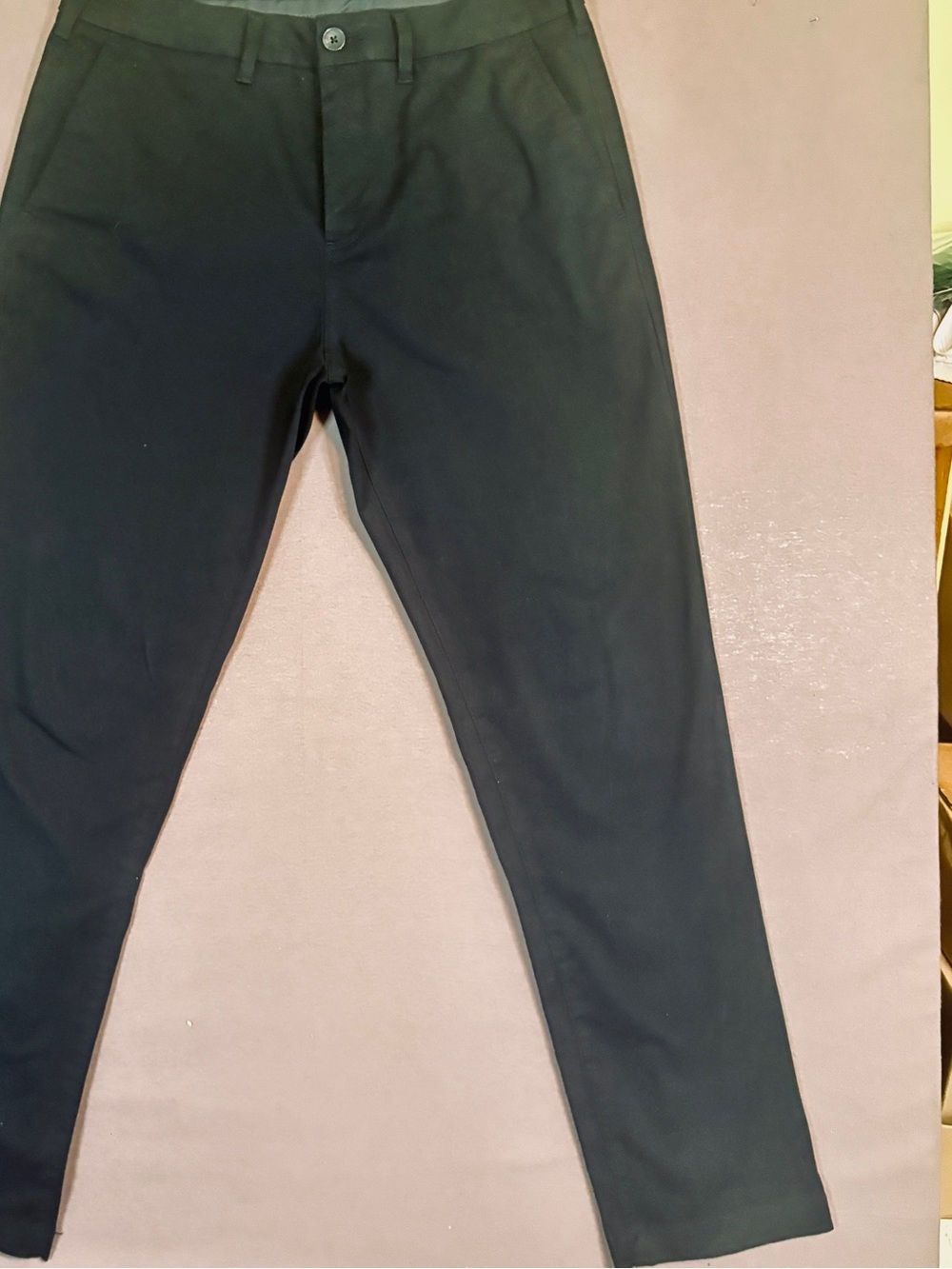 Express Mens Black Slim Fit Pants 35x31 Measured Dress Casual